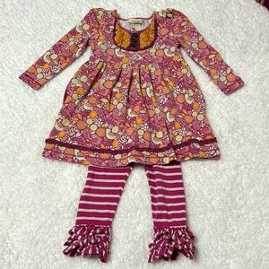 “Birdsong at Dawn” Matilda Jane dress with MJ ruffle leggings | 2